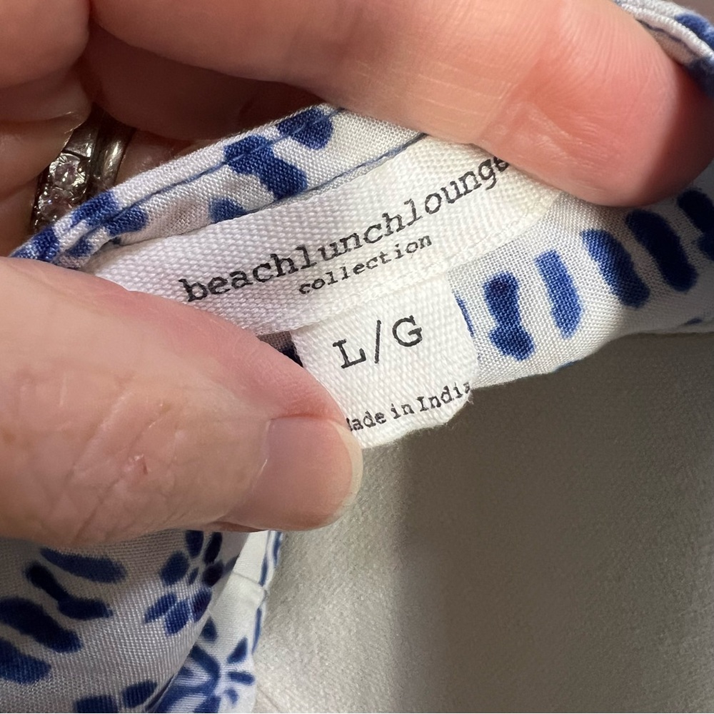 beachlunchlounge Blue and White Patterned Dress - Picture 5 of 7